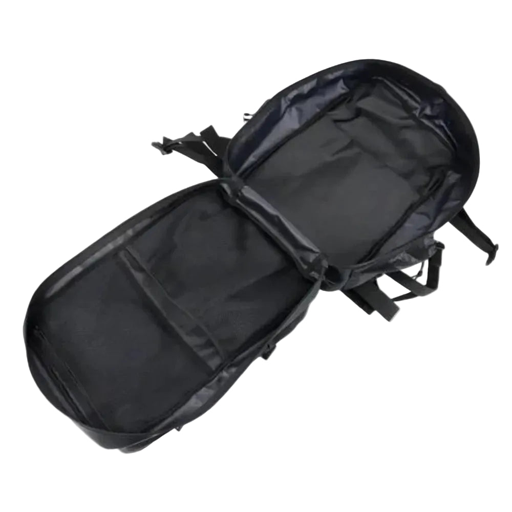 training en fitness rugzak zwart 180 graden plat open